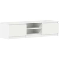 Mobile Porta TV Bianco Lucido 140x40x35,5 cm Legno Multistrato vidaXL