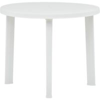 Tavolo da Giardino Bianco 89 cm in Plastica vidaXL