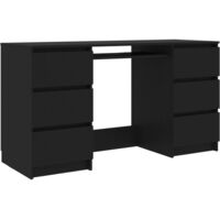 Scrivania Nera 140x50x77 cm in Legno Multistrato vidaXL