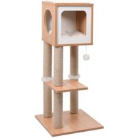 vidaXL Albero per Gatti con Tappeto Tiragraffi in Sisal 104 cm