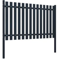 Set Pali Recinzione VidaXL 7 Pezzi In Acciaio Zincato – Altezza 210 Cm, Diametro 32 Mm – Per Esterni E Confini Giardino