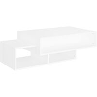 Tavolino da Salotto 105x55x32 cm in Truciolato Bianco vidaXL - Bianco