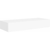 Scaffali con Cassetti da Parete in MDF Bianco 60x23,5x10 cm vidaXL - Bianco