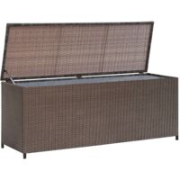 vidaXL Baule da Giardino Marrone 120x50x60 cm in Polyrattan