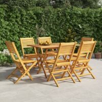 Sedie da Giardino Pieghevoli 6pz 47x62x90cm Legno Massello Teak vidaXL