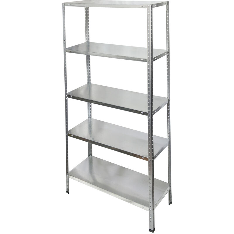 Estanteria Acero Galvanizado con 5 Baldas 150x75x30 cm. Baldas ajustables. Peso maximo 150 Kg.