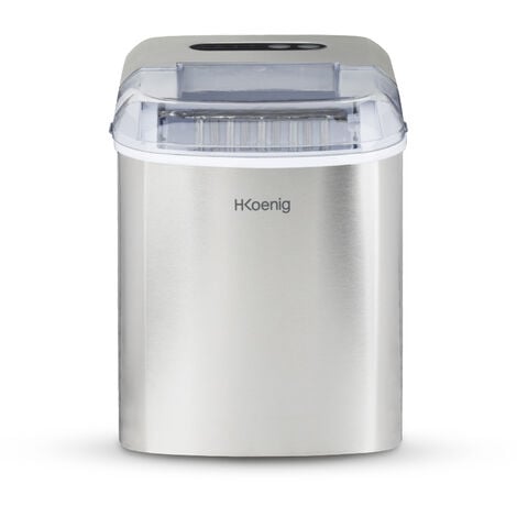 AREBOS Máquina de cubitos de hielo Acero inoxidable 2,2L LCD Hielera  12KG/24h