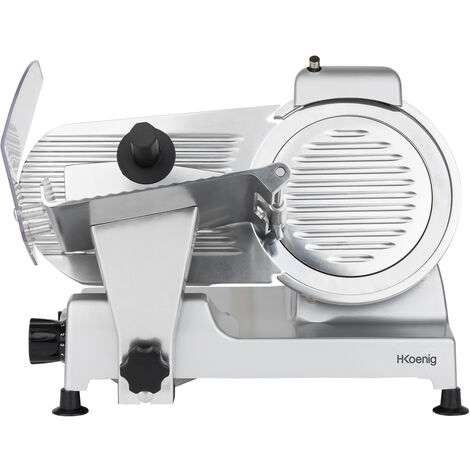 HKoenig MSX220 Cortafiambres Eléctrico, Cortafiambres Cuchilla Italiana Profesional, Potencia 240W, Motor Asíncrono 282 rpm, Grosor del Corte 0-12 mm, Tecnología Silenciosa, Temporizador, Diámetro Cu