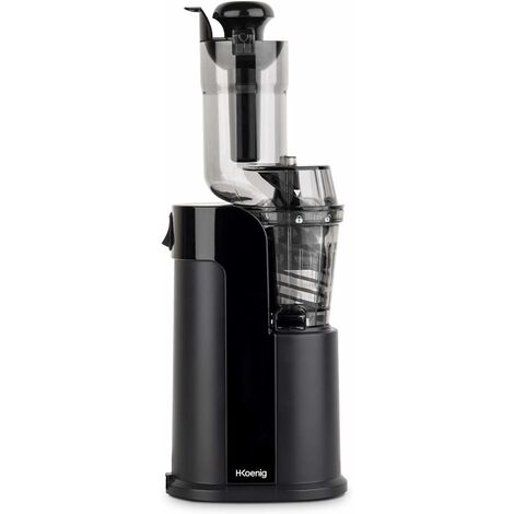 Licuadora para Frutas y Verduras de Prensado en Frío, Extractor de Jugos, 0.8 Litro, 60 RPM, 250 W, Libre de BPA, Negro. HKoenigGSX16