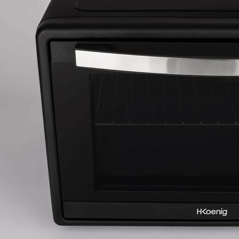 H.Koenig FO45 Horno Electrico Sobremesa, Horno Encimera, Capacidad de 45  Litros, 2000 W, Iluminación Interior