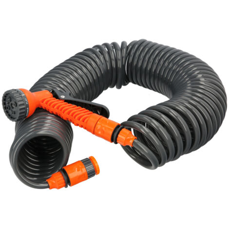 Manguera Autoenroscable Con Set Riego 15 Metros