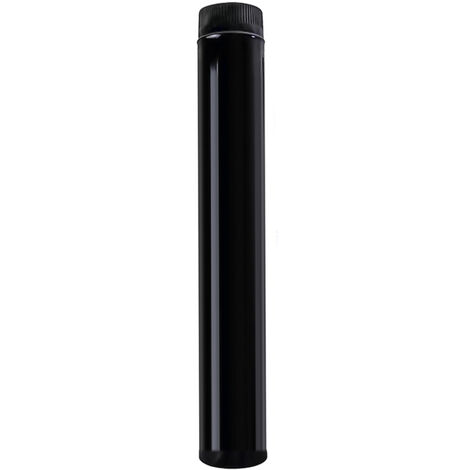 Wolfpack Tubo de Estufa Acero Vitrificado Negro 110 mm. Ideal Estufas de Leña, Chimenea, Alta resistencia, Color Negro