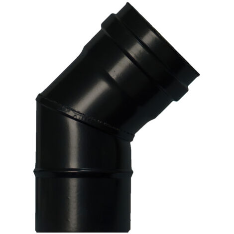 Codo Estufa Pellet Vitrificado 80 mm  45º