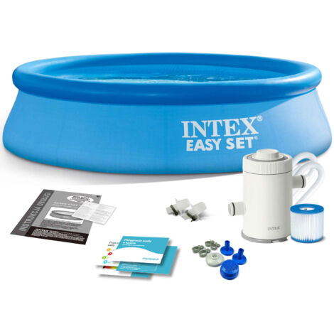 Intex – Piscina hinchable redonda 244x61 cm – 1942 litros – PVC triple capa – Depurador tipo H – Para niños a partir de 6 años (1/5)