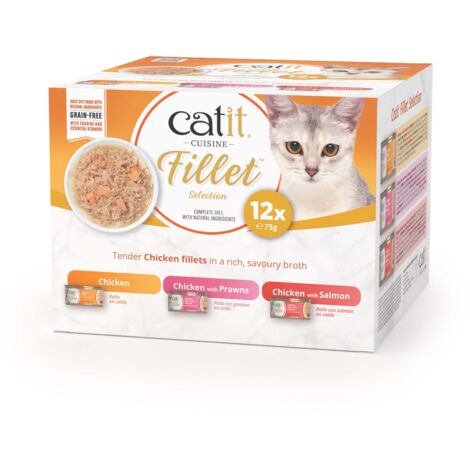 Pollo desmenuzado para gatos Catit Cuisine Fillet