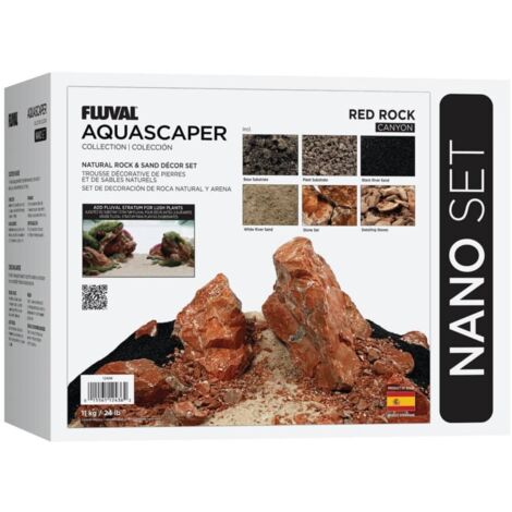 Kit de piedras y grava para acuascaping Fluval - Rojo