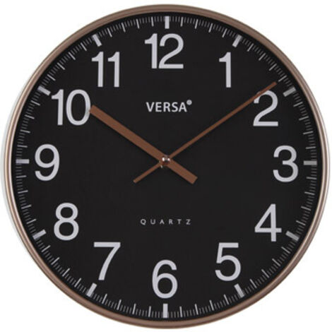 RELOJ PARED REDONDO NEGRO (1/2)