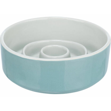 Comedero para Perro Trixie Slow Feeding Azul Gris Ø 14 cm 450 ml (1/5)