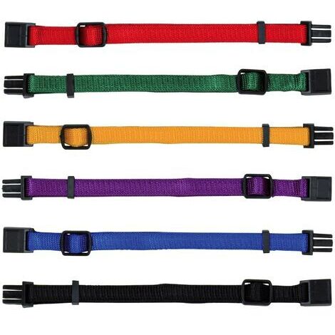 Collar para Perro Trixie Negro Rojo Azul Cobalto Manzana S/M 17-25 cm (6 Unidades)