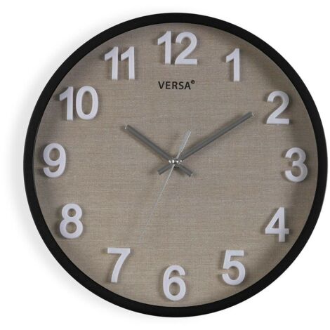 RELOJ PARED REDONDO VESTA NEGRO (1/3)