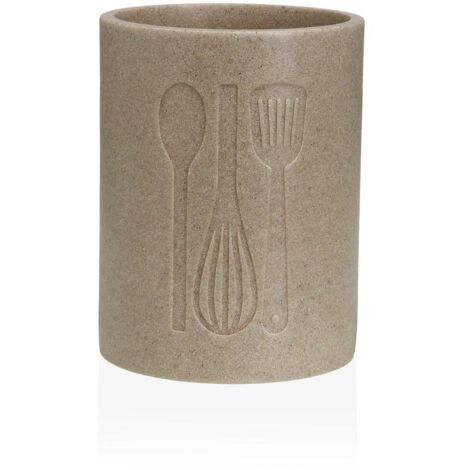 Bote para Utensilios de Cocina Versa Resina Cerámica 13 x 17,5 x 13 cm (1/2)