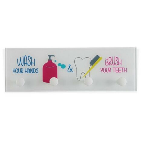 COLGADOR BAÑO 4 P. WASH&BRUSH - 36X2X12 CM (1/4)