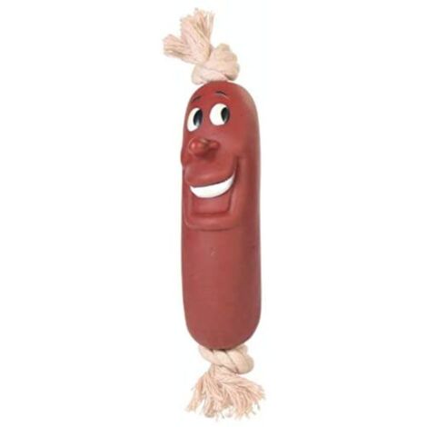Juguete masticable para perros salchicha con cuerda 11 cm