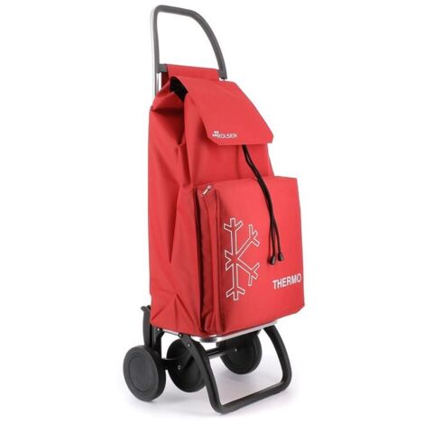 ROLSER carro compra saquet termo ln 4 rojo , Carro saquet termo LN 4 rojoBase inferior abatibleApoyo delanteroGran capacidad2 ruedas para llevar detrás cuando está (1/5)