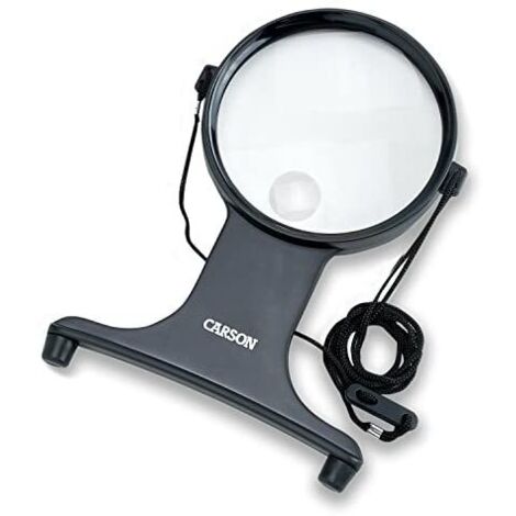 Carson MagniFree 2x Potencia con Lente Puntual 305x, Lupa Manos Libres para Manualidades, Hobyist, Manualidades, Lectura (HF-25) (1/5)