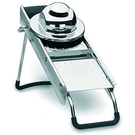 Lacor 60332 - Mandolina Luxe. Incluye 5 Cuchillas Inox. Apta para lavar en lavavajillas. Pies antideslizantes de silicona.