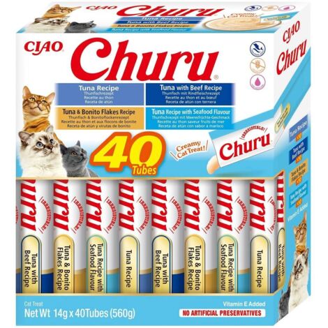 Inaba Churu Atún para Gatos - 40 sobres de 14 g (1/5)