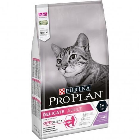 Pienso PURINA PRO PLAN DELICATE PAVO para gatos sensibles - 1,5Kg (1/3)