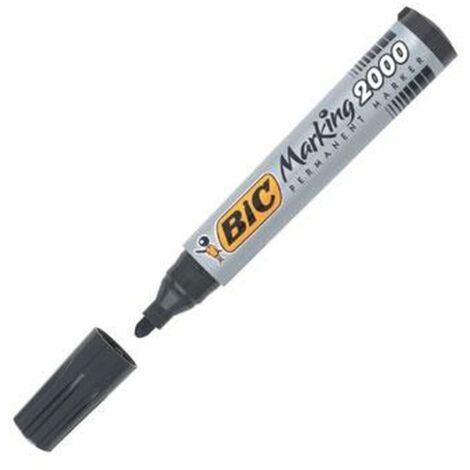 Bic marcador permanente marking 2000 punta redonda negro caja -12u- (1/3)