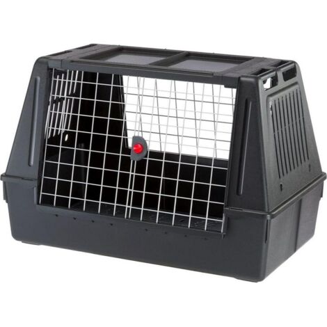 Ferplast Transportín Perros Coche Atlas Car Scenic 100, Transportin Perro Grande MAX 40 Kg. Cerradura de Seguridad, Compartimentos portaobjetos, Alfombrilla de Drenaje incluida, 100 x 60 x h 66 cm. (1/5)