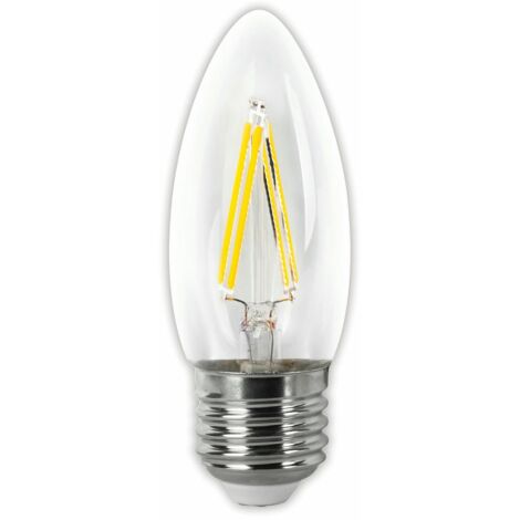 Bombilla LED Filamento Vela Clara E27 4W Cálida Matel (1/4)