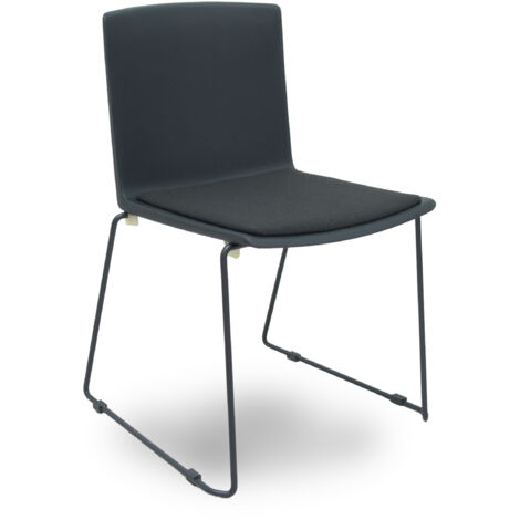 Pack 5 sillas Opti523 PVC negro asiento tela color negro (1/5)
