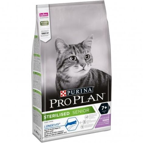 Pienso PURINA PRO PLAN STERILISED +7 PAVO para gatos maduros (1/3)