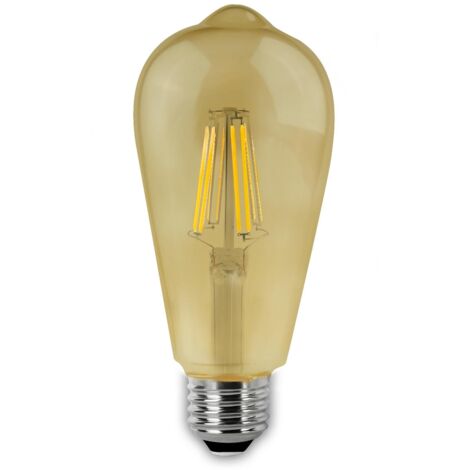 Bombilla LED Filamento Vintage Pera E27 6W Matel (1/3)