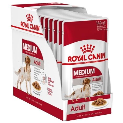 Royal Canin Shn Medium Adult en salsa - Alimento húmedo para perros adultos - 10 x 140 g (1/2)