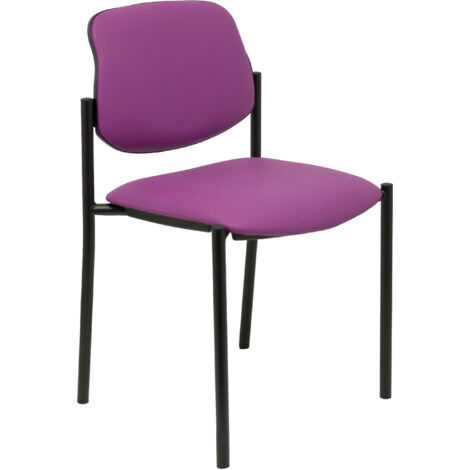Silla fija Styl similpiel morado chasis negro (1/5)