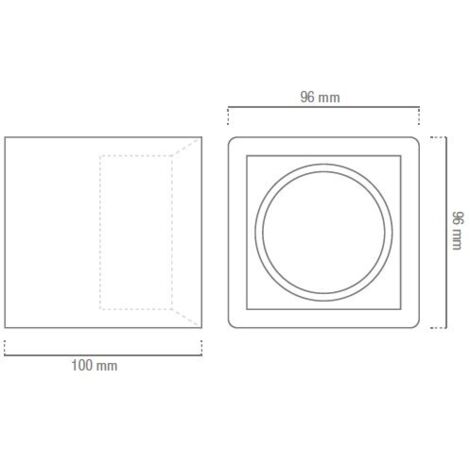 KIT ARO SUPERFICIE BASCULANTE MATEL CUADRADO BLANCO (1/2)