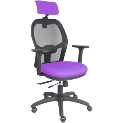 Silla Jorquera traslack malla negra asiento bali lila brazos 3D cabecero regulable (1/2)