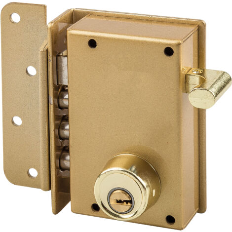 Cerradura multipunto de superficie 85 pintada handlock derecha – Cilindro con 5 llaves – Acabado en acero pintado – Mecanismo de alta resistencia – Alfa Dyser (1/2)