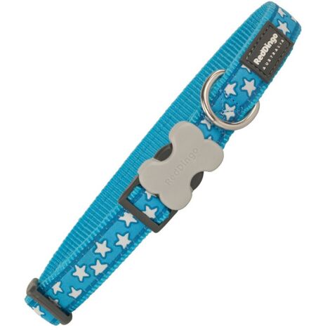 Collar para Perro Red Dingo Style Turquesa Estrellas (2,5 x 41-63 cm)