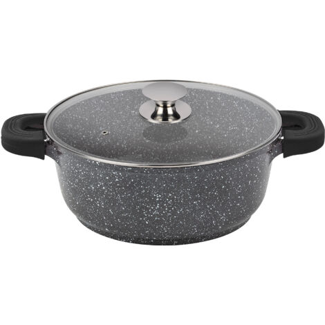 CACEROLA ALTA ALUMINIO FUNDIDO PIEDRA BLACK SUPREME 32CM (1/2)