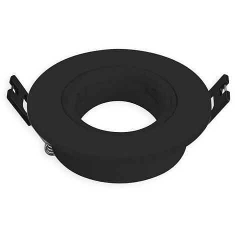Aro Downlight Redondo Negro Basculante Ø75 mm Bombilla LED GU10 (1/3)