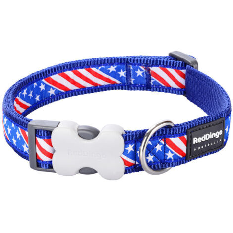Collar para Perro Red Dingo STYLE US FLAG 15 mm x 24-36 cm (1/3)