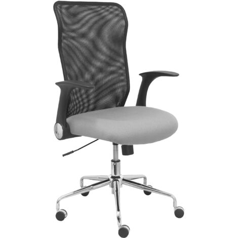 Silla Minaya respaldo malla negro asiento bali gris claro (1/2)