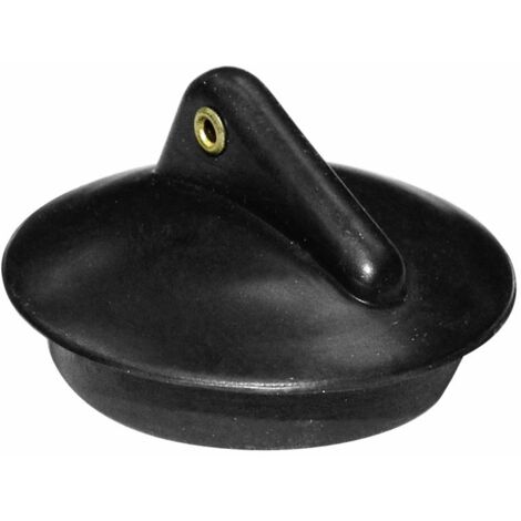 Tapón Goma Válvula Fregadero Negro 55 mm. (1/2)