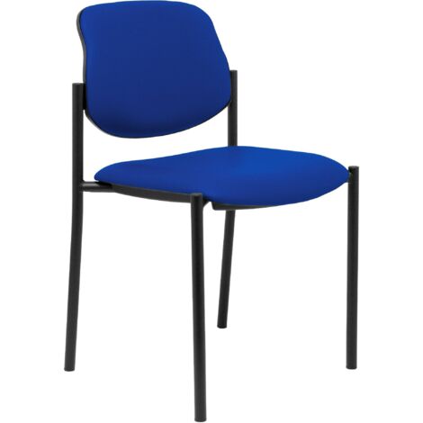 Silla fija Styl similpiel azul chasis negro (1/2)